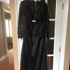 Elegant black lace dress